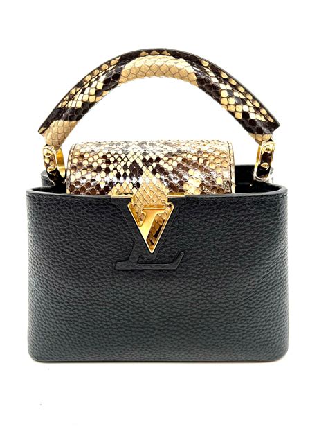 lv capucines snakeskin|capucines leather handbags.